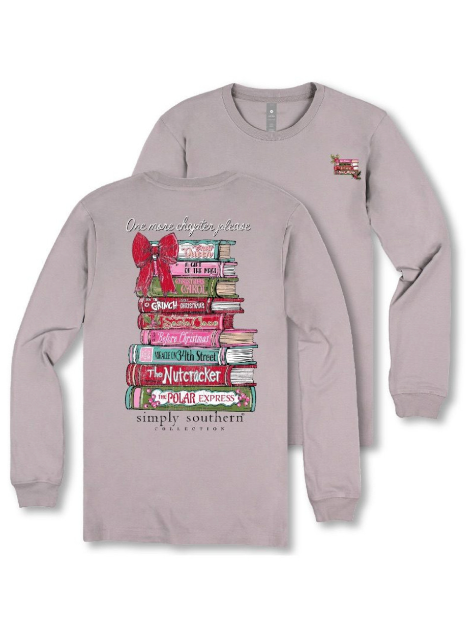One More Chapter- Christmas Books Long Sleeve Simply Southern