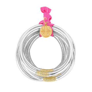 BuDhaGirl Serenity Prayer - All Weather Bangles by BuDhaGirl - Silver - Buttercup Lynne Boutique