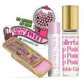 Lip Care Trio Kit – Balm, Rollerball, Kissing Stick + Sticker | TINte Cosmetics