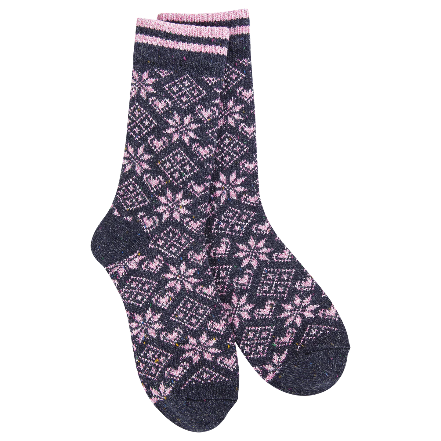 Holiday Confetti Crew Socks – Diamond Denim & Peppermint by World’s Softest Socks