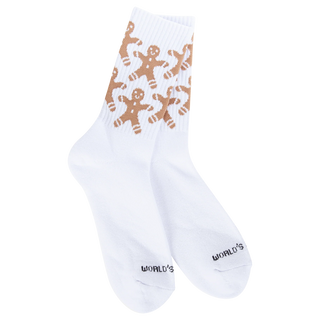 Holiday Sport Mini Crew Socks – Red Checkers, Gingerbread Man & Merry Christmas by World’s Softest Socks