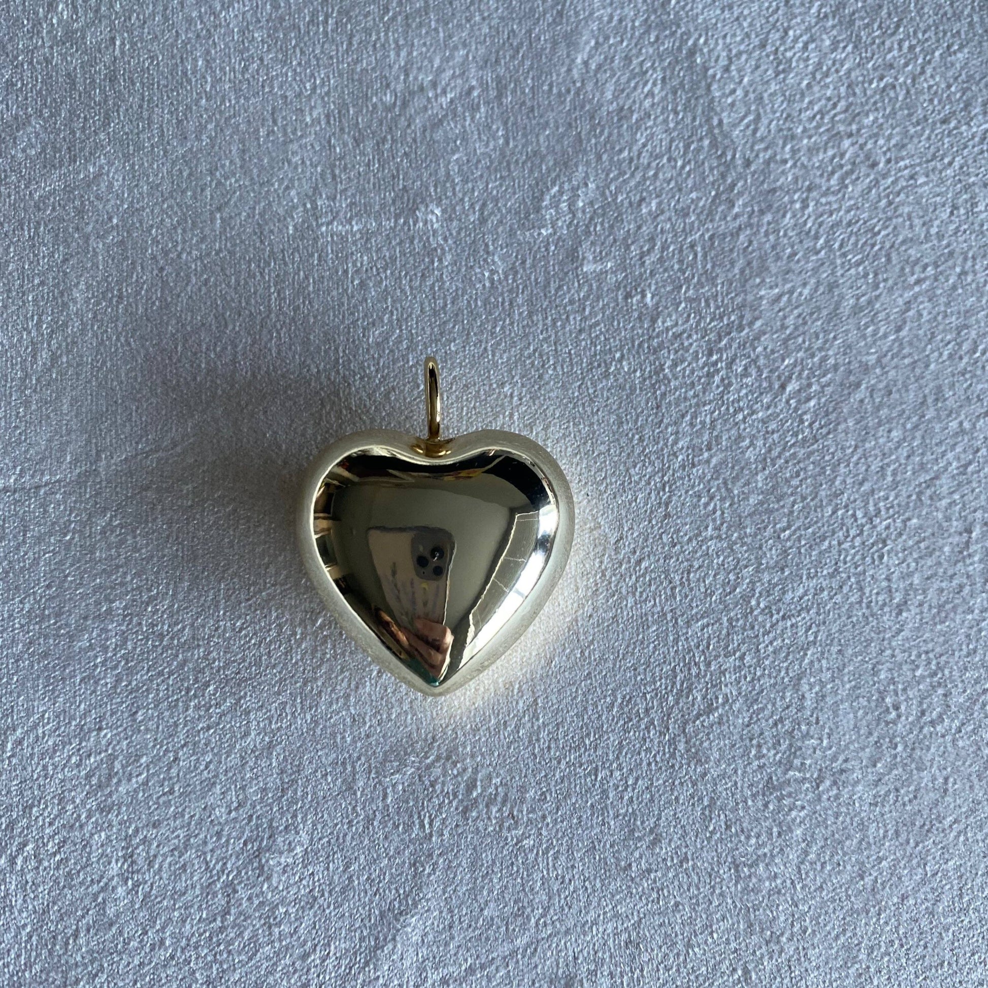 Heart Within Puffy Heart Charm - Buttercup Lynne Boutique