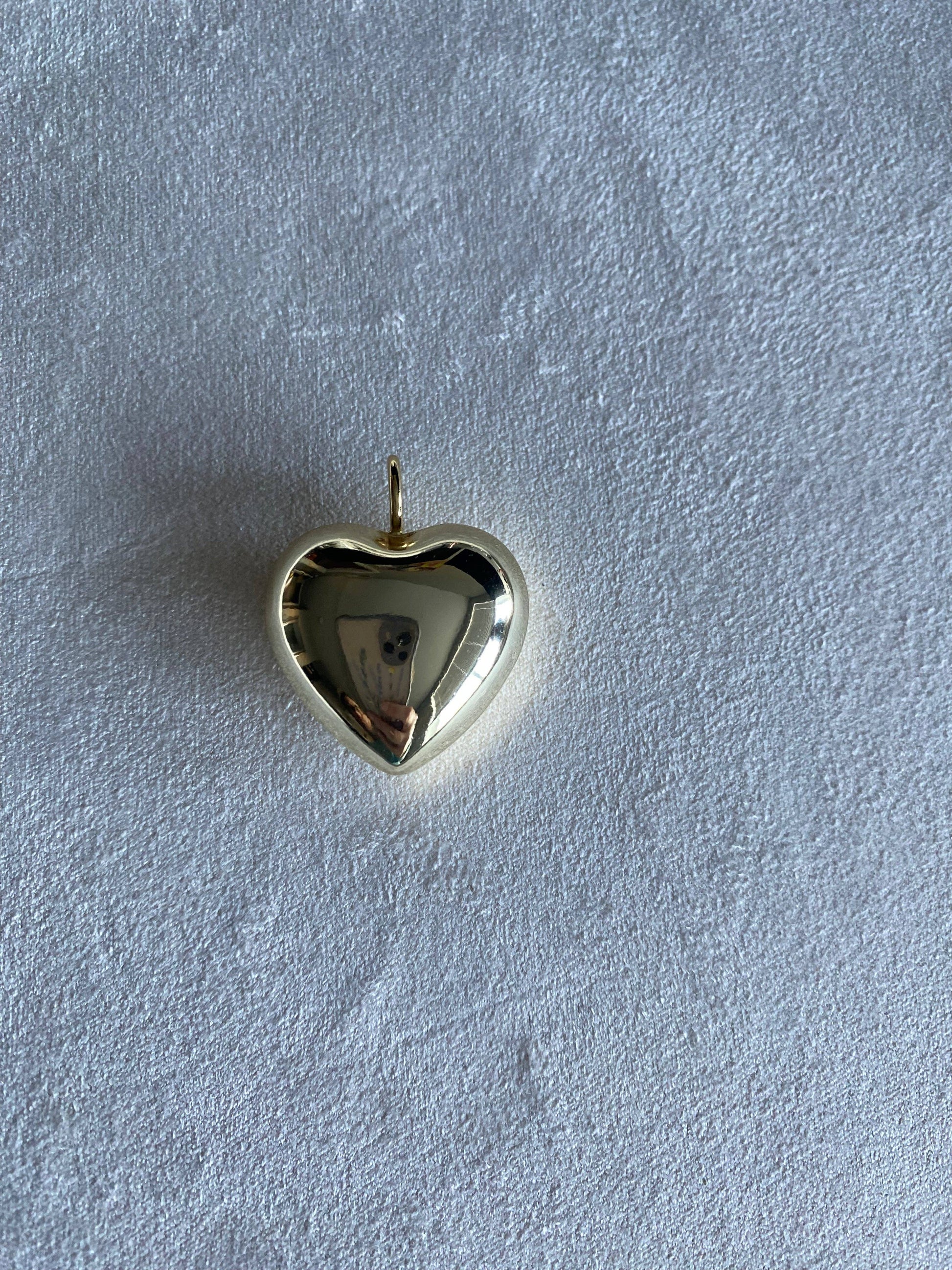 Heart Within Puffy Heart Charm - Buttercup Lynne Boutique