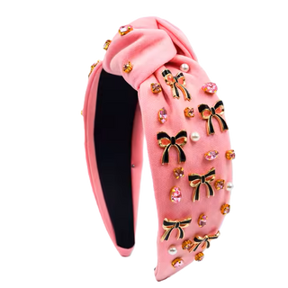 Coquette Crystal Pearl Bow Headband - Buttercup Lynne Boutique
