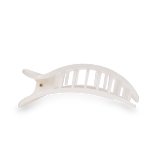 Teleties Coconut White Medium Flat Round Hair Clip