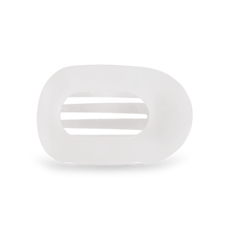 Teleties Coconut White Medium Flat Round Hair Clip