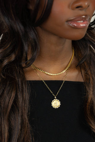 Next Level Vintage Coin Initial Charm - Buttercup Lynne Boutique