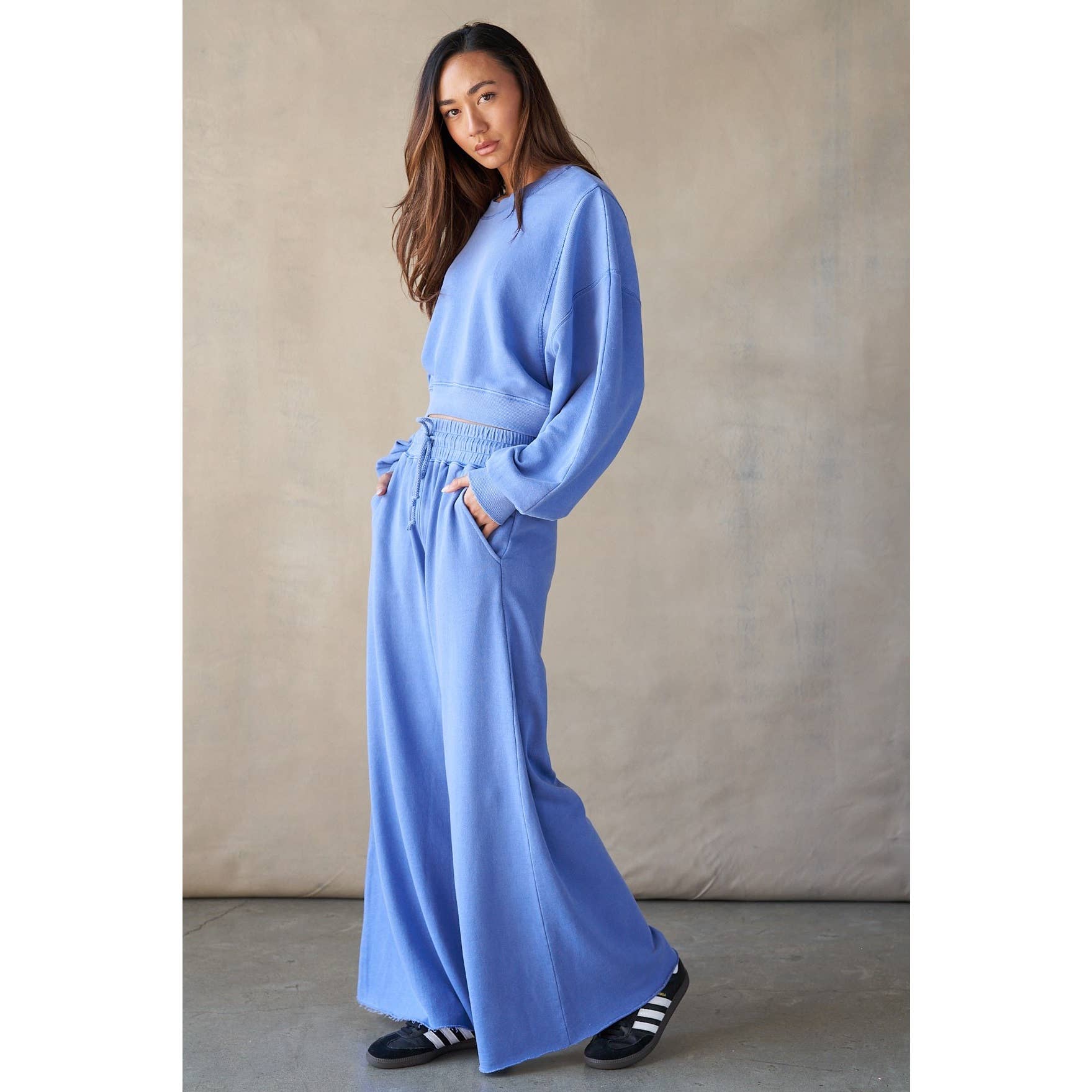 Rib Wide Oversize Sweatpants - Buttercup Lynne Boutique