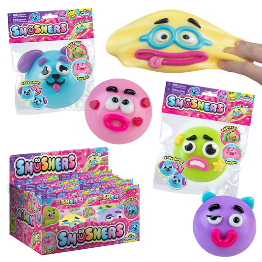 Smushers toys with packaging on a white background