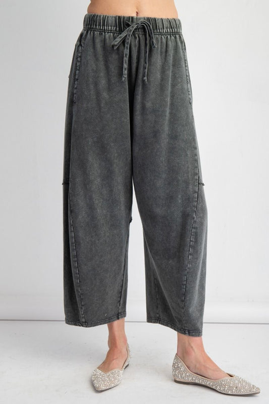 Take It Or Leave It Mineral Washed Pants - Buttercup Lynne Boutique