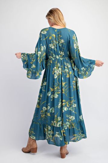 Beautiful Soul Floral Print Maxi Dress - Buttercup Lynne Boutique