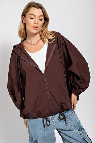 Parachute Hoodie Wind Breaker - Buttercup Lynne Boutique