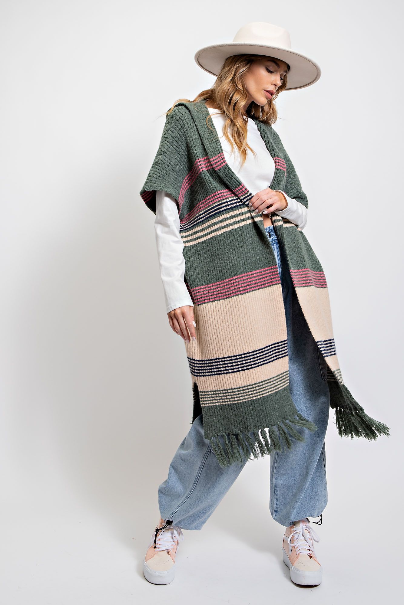 Knitted Sweater Kimono - Regular Size - Oversize Fit - Buttercup Lynne Boutique