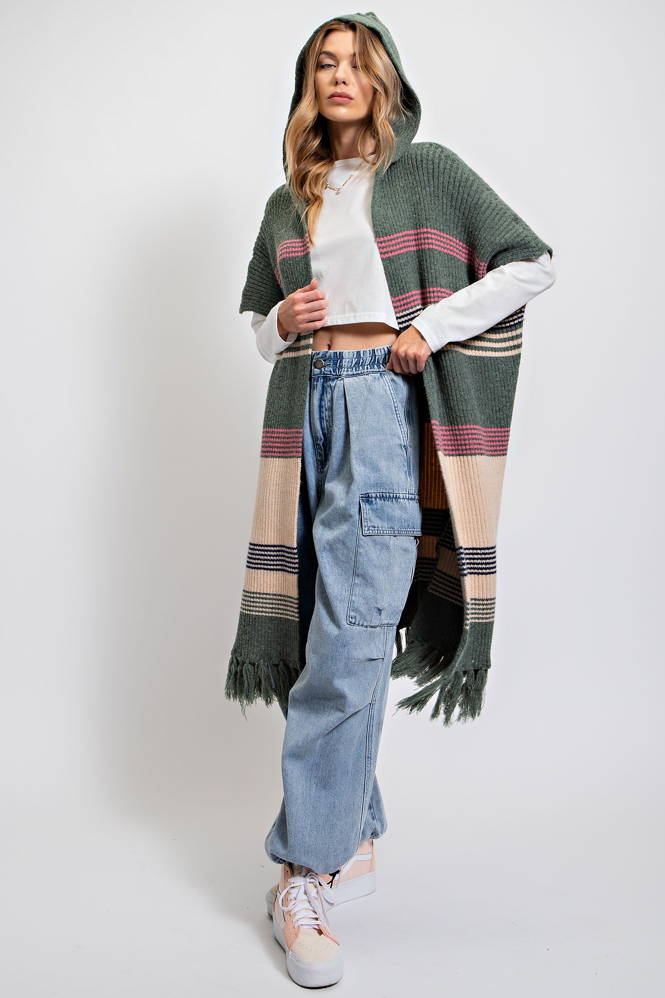 Knitted Sweater Kimono - Regular Size - Oversize Fit - Buttercup Lynne Boutique