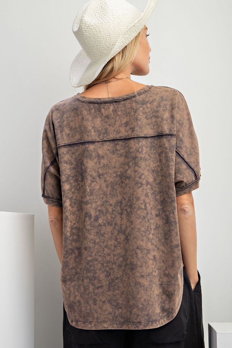 Star Mineral Washed Top - Regular and Plus - Buttercup Lynne Boutique