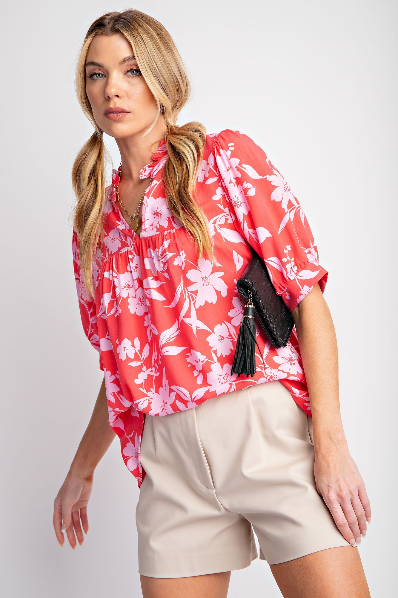 Strawberry Puff Short Sleeve Top - Buttercup Lynne Boutique
