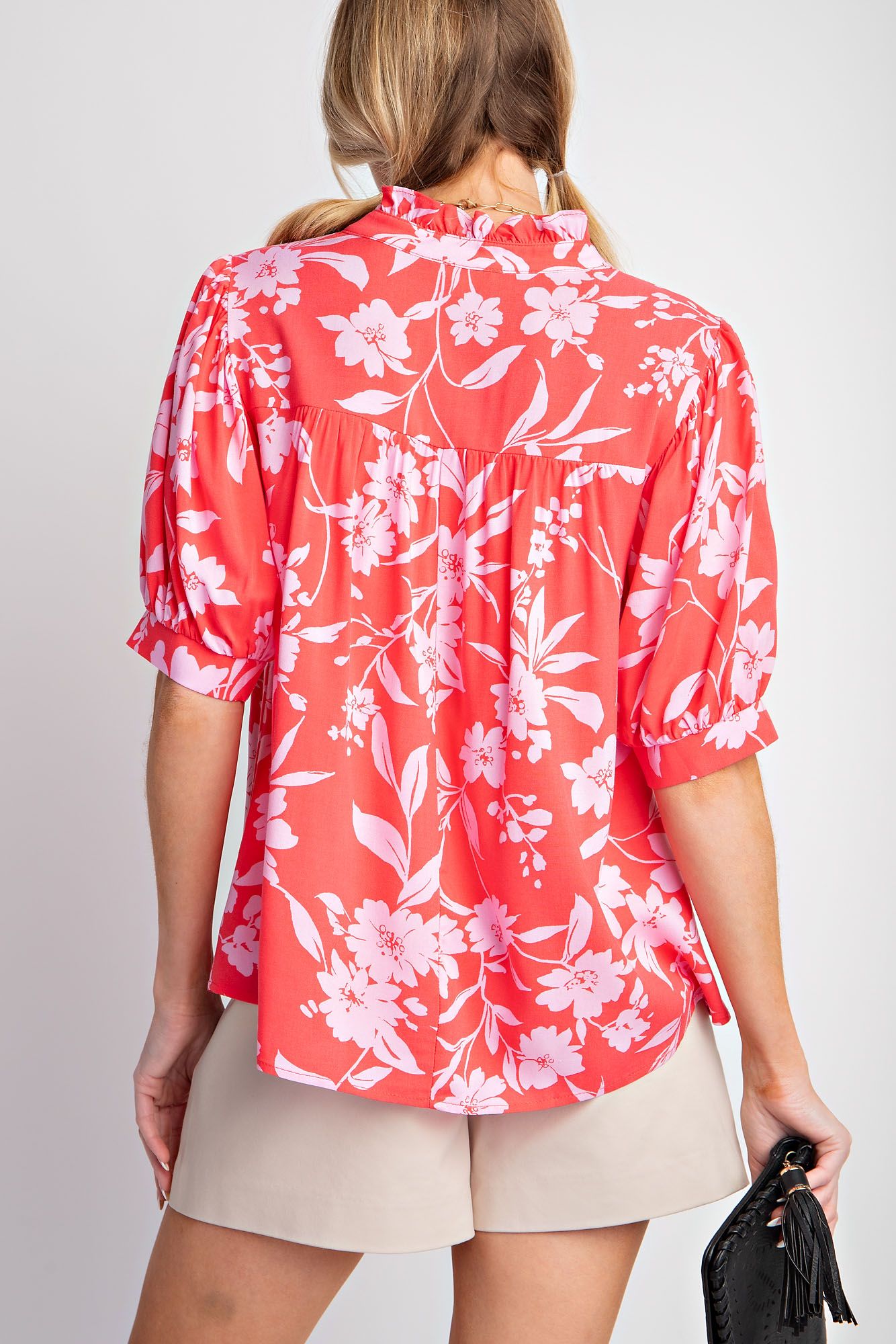 Strawberry Puff Short Sleeve Top - Buttercup Lynne Boutique