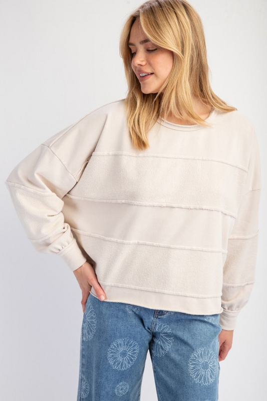 Own The Day Terry Knit Pullover - Buttercup Lynne Boutique