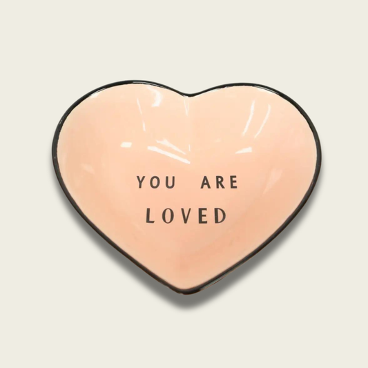 You Are Loved - Heart Shaped Trinket Bowl - Buttercup Lynne Boutique