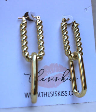 Double Link Hoop Earrings - Buttercup Lynne Boutique