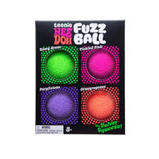 NeeDoh Teenie Fuzz Ball-The Velvet Squeeze Four Pack