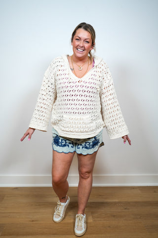Gently Sway Hooded Bolero Sweater - Buttercup Lynne Boutique