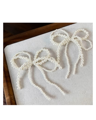 Pearl Bow Shoe Charm Set - Buttercup Lynne Boutique