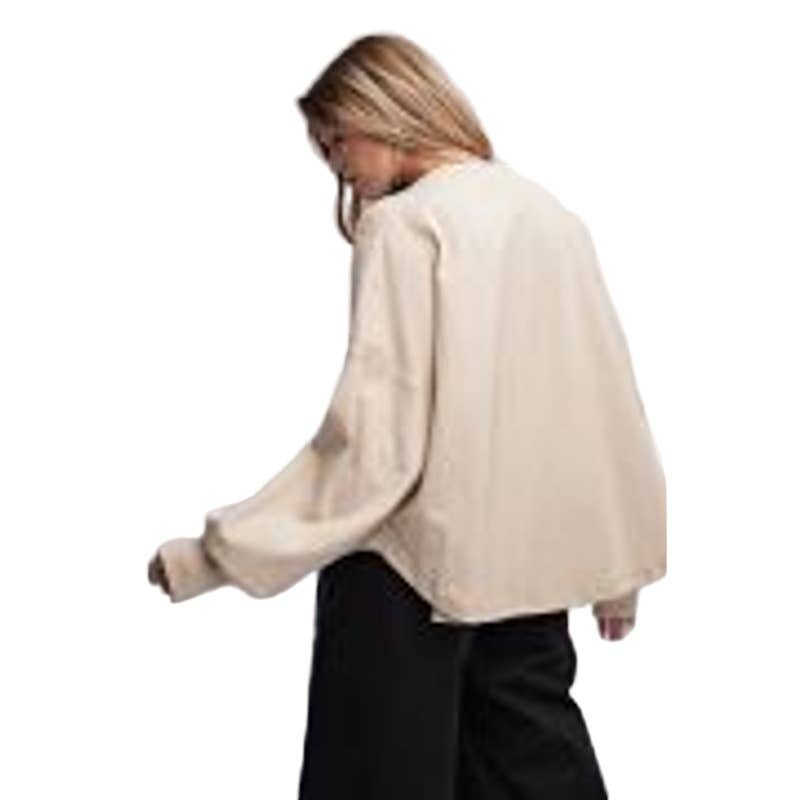 Suede Star Patch Jersey Top Drop Shoulder - Regular and Plus - Buttercup Lynne Boutique
