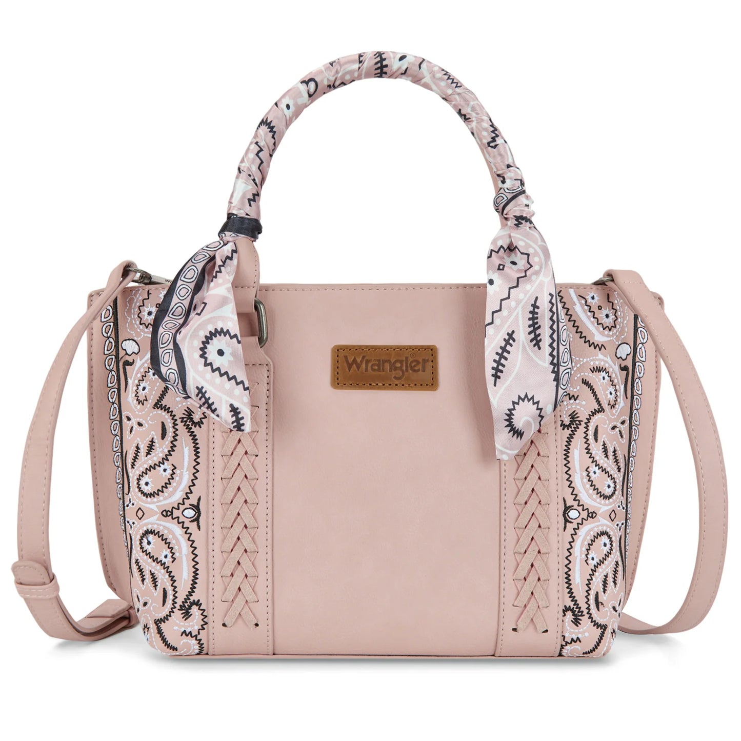 Wrangler Bandana Paisley Tote & Crossbody – Pink