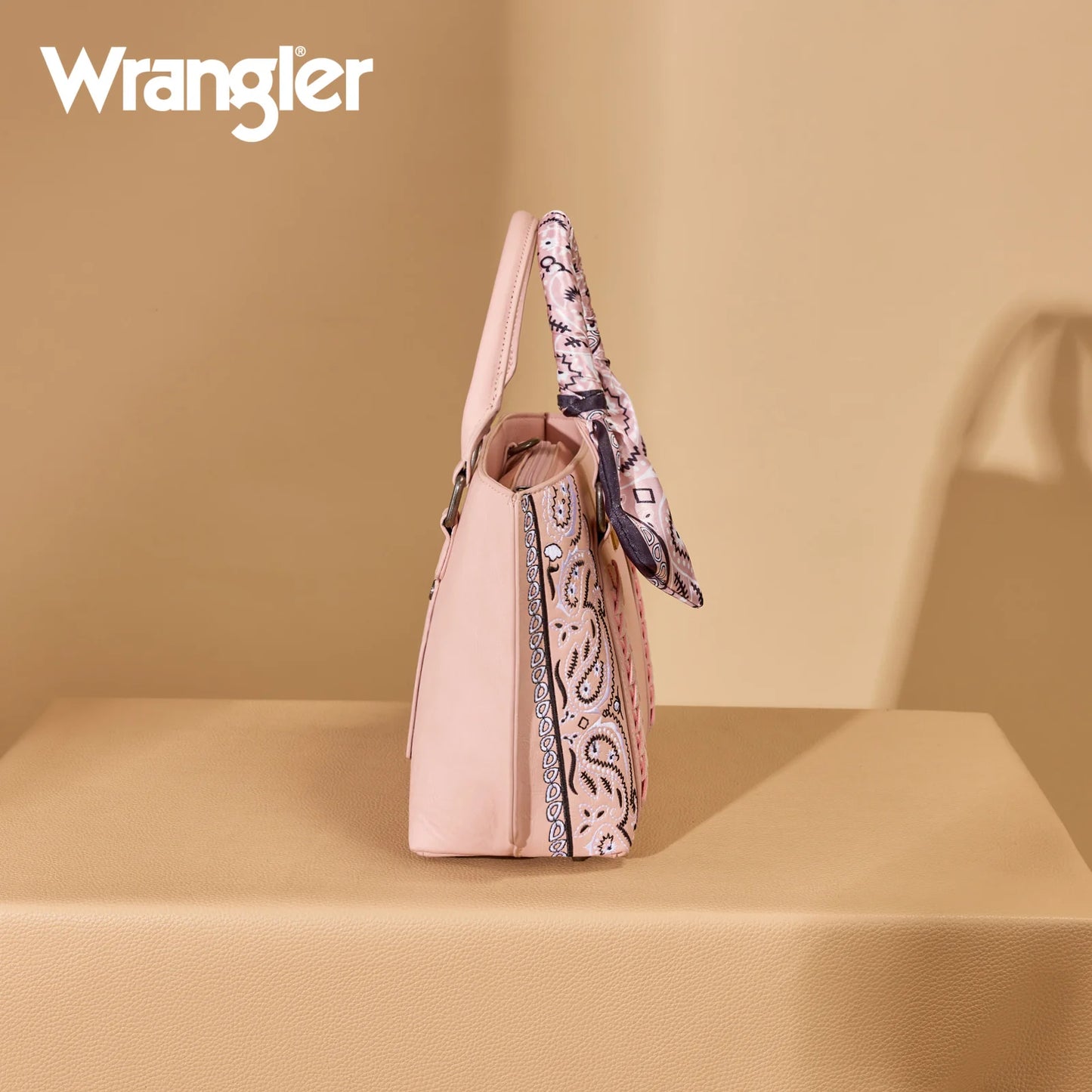 Wrangler Bandana Paisley Tote & Crossbody – Pink